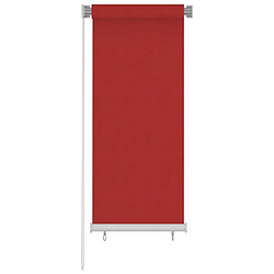 vidaXL Store roulant d'extérieur 60x140 cm Rouge PEHD