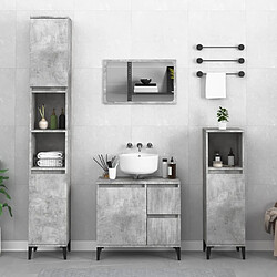 vidaXL Armoire de salle de bain gris béton 65x33x60 cm