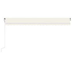 Acheter Maison Chic Auvent automatique | Store banne extérieur | Marquise avec capteur de vent et LED 500x350 cm Crème -MN98608