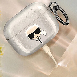 Acheter Karl Lagerfeld Coque pour AirPods Pro Antichoc Glitter Argent