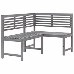 Maison Chic Mobilier de bistro et chaises de jardin 4 pcs Bois d'acacia solide Gris -GKD514649 pas cher