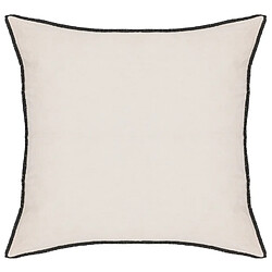 Pegane Lot de 2 coussin décoratif déhoussable en lin et coton coloris beige - Longueur 45 x Profondeur 12 x Hauteur 45 cm 