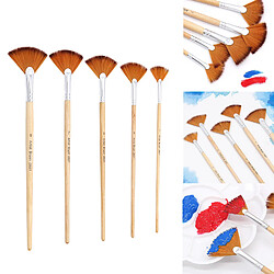 5 Pcs/Pack Fan Peinture Pinceaux Peinture Murale En Vrac pour Toile Bois Artiste Brosse Pinceau pour Huile Aquarelle Acrylique Peinture BRICOLAGE