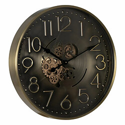 BigBuy Home Horloge Murale Doré Fer 60 x 8 x 60 cm