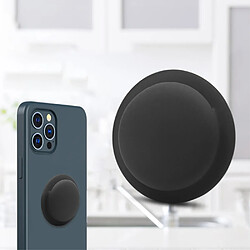 Coque en silicone Coller sur souple noir pour votre Apple AirTag 2021