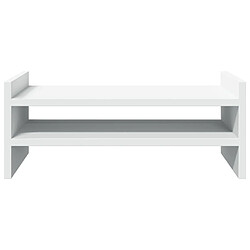 Avis vidaXL Support de moniteur blanc 50x27x20 cm bois d'ingénierie