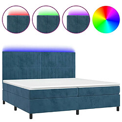 Sommier à lattes,Cadre à lattes de lit pour Adulte matelas et LED Bleu foncé 200x200 cm -MN84052