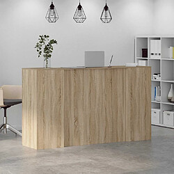 Avis vidaXL Bureau réception chêne sonoma 180x50x103,5 cm bois d'ingénierie