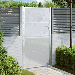 vidaXL Portail de jardin 100x200 cm acier inoxydable