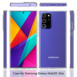 Coque en TPU + acrylique hybride de bord coloré ultra clair anti-rayures transparent pour votre Samsung Galaxy Note 20 Ultra/Note 20 Ultra 5G