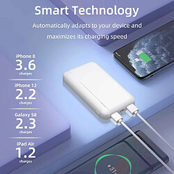 SANAG Power Bank 10000Mah Dual 2.4A Chargeur De Banque D'Alimentation Haute Vitesse Entrée Usb-C Batterie Externe Pour Téléphone Portable Iphone 12 Ipad Samsung S21 Huawei Xiaomi Etc