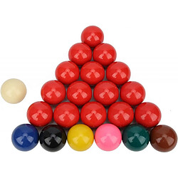 SOKKER Set de 22 Boules de Billard Snooker en résine 52,4mm - 15 boules rouges et 7 multicolores