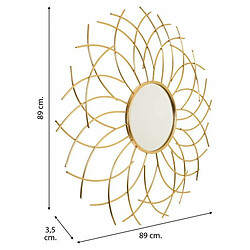 Acheter Miroir mural Alexandra House Living Doré Métal verre 3 x 89 x 89 cm