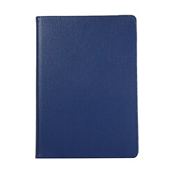 Etui en PU litchi avec support bleu foncé pour votre Apple iPad 10.2 (2019)