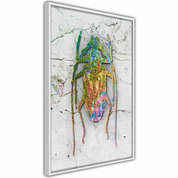 Paris Prix Affiche Murale Encadrée Iridescent Insect 20 x 30 cm Blanc