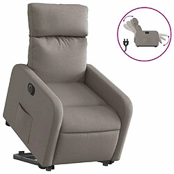 Maison Chic Fauteuil Relax pour salon, Fauteuil inclinable électrique taupe tissu -GKD83862