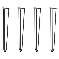 vidaXL Pieds de table en forme d'épingle à cheveux 4 pcs anthracite