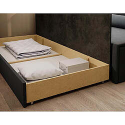 Acheter Bestmobilier James - canapé 3 places gauche convertible avec coffre en velours