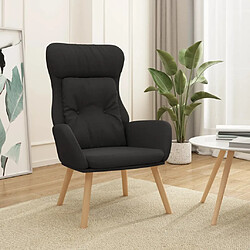 vidaXL Chaise de relaxation Noir Tissu