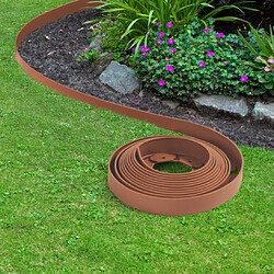 Idmarket Bordurette de jardin flexible 10 M terracotta hauteur 5 CM + 30