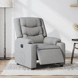 vidaXL Fauteuil inclinable électrique Gris clair Tissu