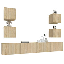 Acheter Maison Chic Ensemble de meubles TV 6 pcs | Banc TV Moderne pour salon | Meuble de Rangement - Chêne sonoma Bois d'ingénierie -MN93629