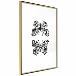 Paris Prix Affiche Murale Encadrée Butterfly Collection I 20 x 30 cm Or