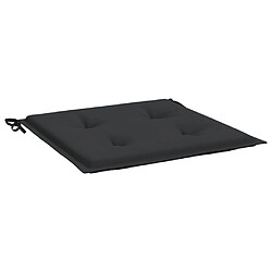 Acheter vidaXL Coussins de chaise jardin lot de 6 noir 40x40x3 cm tissu oxford