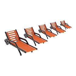 10 pièces banc de plage en plastique chaises longues modèle aménagement paysager 1: 150 pas cher