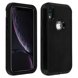 Avizar Coque iPhone XR Protection Rigide Multi-couches Bumper Antichocs - Noir