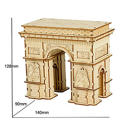 Universal Robot 3D Bois Puzzle Jeu Arc de Triomphe Modèle Jouets Cadeaux pour Enfants | Puzzle (Or) pas cher