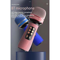 Microphone Sans Fil Bluetooth pour Appareil de Musique de Haute Qualité pour PC Chantant Enfants Bleu pas cher