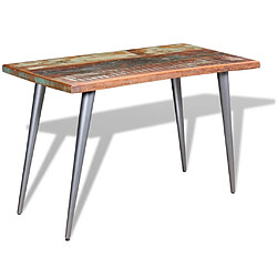 Maison Chic Table de salle à manger,Table à dîner Bois de récupération 120 x 60 x 76 cm -GKD26640