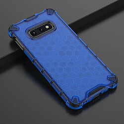 Wewoo Coque Rigide Etui antichoc en nid d'abeille PC + TPU pour Galaxy S10e bleu