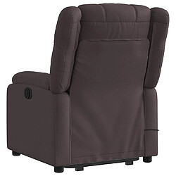 Acheter vidaXL Fauteuil inclinable de massage Marron foncé Tissu