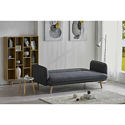 Concept Usine Canapé droit convertible scandinave 3 places gris SOTCHI pas cher