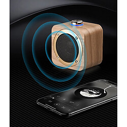 Universal Haut-parleur portatif Bluetooth pour subwoofer sans fil haut-parleur en bois lecteur de musique rétro extérieur | haut-parleurs portables (style noix)