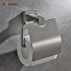 Universal Porte-papier toilette Porte-papier toilette en acier inoxydable avec couvercle étanche Suspension murale | Porte-papiers (argent)