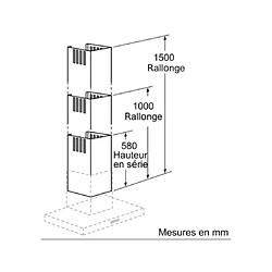 Avis Extension de cheminée pour hotte 150cm - lz12365 - SIEMENS