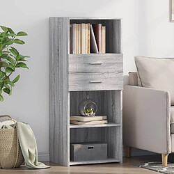 vidaXL Buffet haut sonoma gris 50x42,5x124 cm bois d'ingénierie