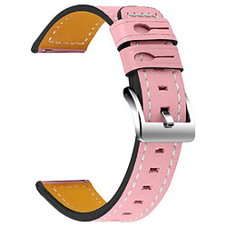 Bracelet en cuir véritable rose pour votre Huami Amazfit Bip 1S/Amazfit GTR 42mm/GTS/Bip Lite