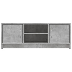 Acheter vidaXL Meuble TV gris béton 102x30x37,5 cm bois d'ingénierie