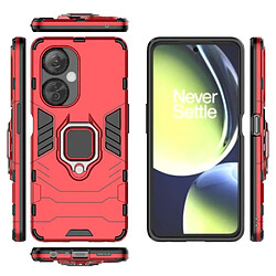 Htdmobiles Coque pour OnePlus Nord CE 3 5G / CE 3 Lite 5G - housse etui rigide anti choc + verre trempe - ROUGE