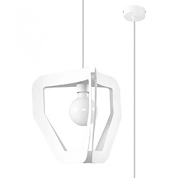 Luminaire Center Suspension Tres Acier blanc 1 ampoule 130cm