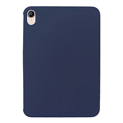 Coque en silicone anti-rayures bleu foncé pour votre iPad mini (2021)