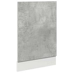 vidaXL Panneau de lave-vaisselle gris béton 45x3x67 cm