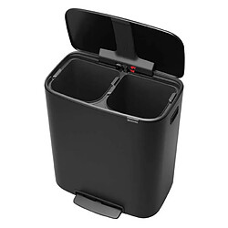 Avis Poubelle à pédale 2x30l matt black - 211508 - BRABANTIA