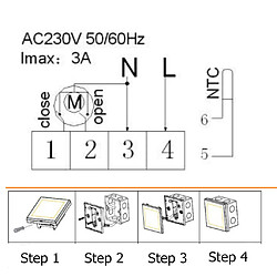 hy03we-2 wi-fi 7 fois programmable thermostat à écran tactile avec geofencing pas cher