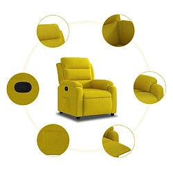 Acheter vidaXL Fauteuil inclinable jaune velours