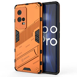 Coque en TPU antichoc, avec béquille orange pour votre Vivo iQOO 8 Pro